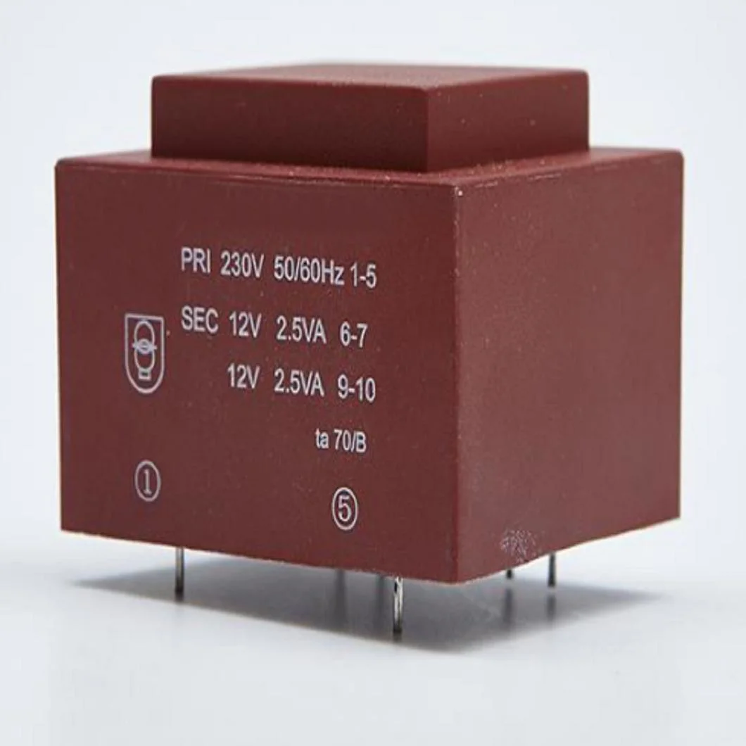 CE RoHS Audio PCB Mount Encapsulated 1.5va 2.8va 230V 9V 12V Transformador Manufacturer Customized PCB Mounted Ei30/10 Encapsulated AC Power Transformer