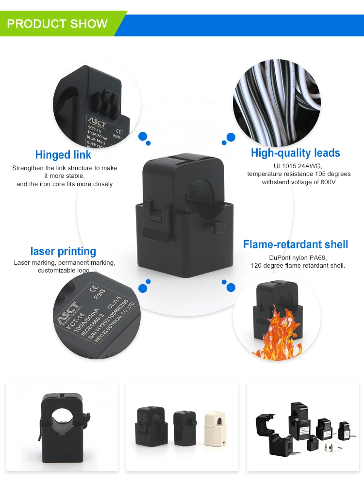 Kct-36 Split Core Current Transformer 36mm with 5-630A